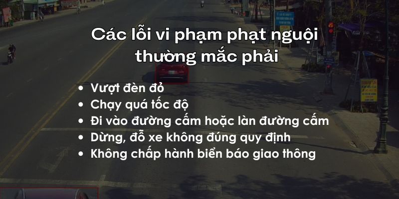 các lỗi do camera phạt nguội check được