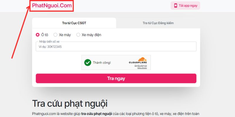 Kiểm tra phạt nguội Bình dương tại phatnguoi.com