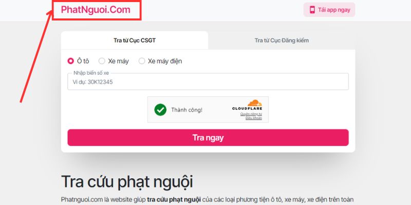 Cách tra cứu phạt nguội lạng sơn trên website