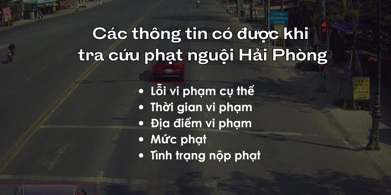 Thông tin tra cứu được khi kiểm tra phạt nguội tỉnh Hải Phòng