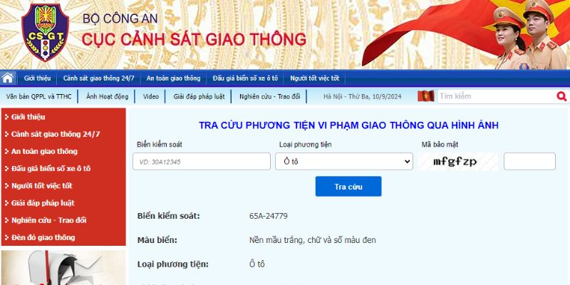 tra cứu trên csgt