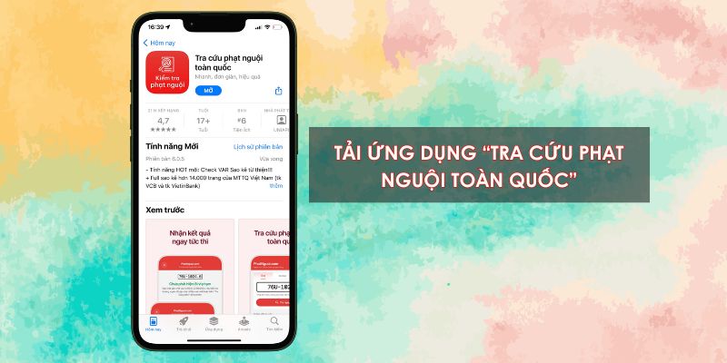 Tải ứng dụng để tra cứu phạt nguội Long An