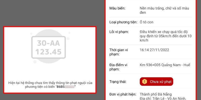 tra cứu phạt nguội trên Vnetraffic
