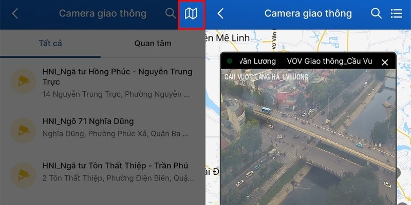 Xem camera giao thông ihanoi bước 4